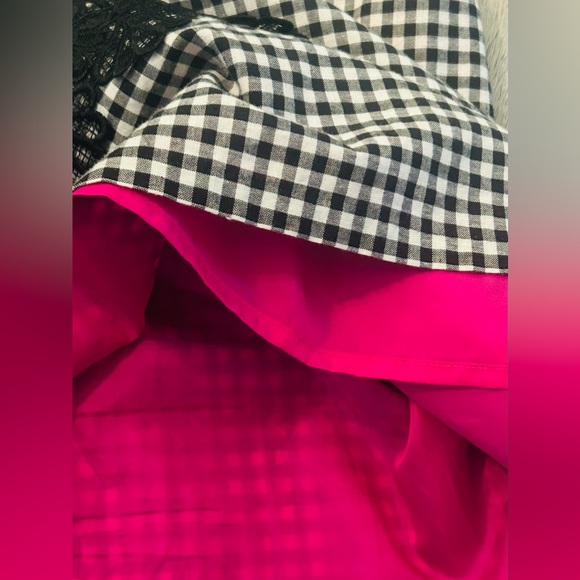 Jessica Howard Sleeveless Sheath Dress - Large / 12 - Black Gingham Lace Trim - Picture 8 of 13